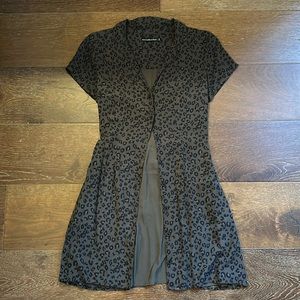 Abercrombie and fitch leopard shirt dress size small